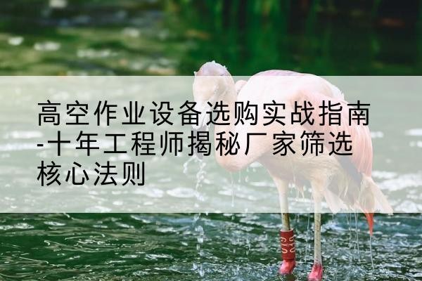 吴中剪叉式升降机厂家-高空作业设备选购实战指南-十年工程师揭秘厂家筛选核心法则